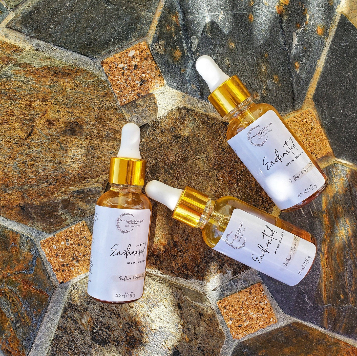 Moonlight at Midnight Holistics - ENCHANTED Dry Oil Bronzer | Shimmering Body Oil
